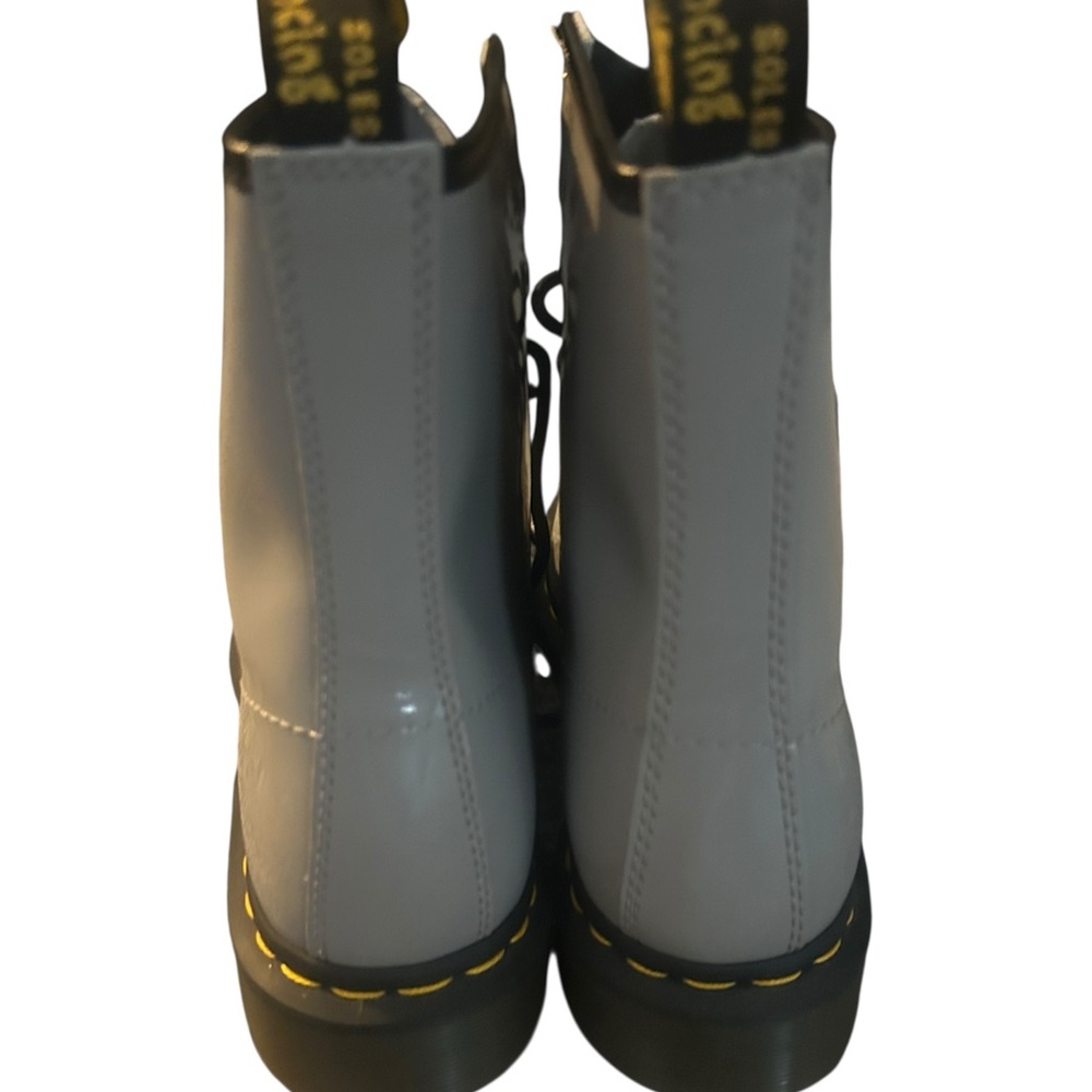 Dr. Martens Women's 1460 Zinc Grey Lace Up Boots - Picture 2 of 5
